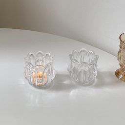 Crystal Flower Design LED candle (1-piece)