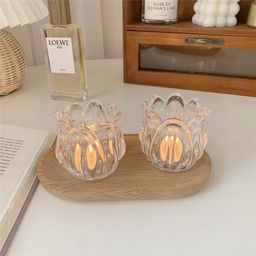 Crystal Flower Design LED candle (1-piece)