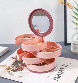 360 Degree Rotating Multi-Layer Jewelry Box Organizer