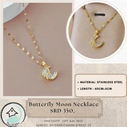 Butterfly Moon Necklace 