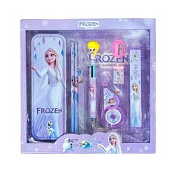 Mix Characters Stationery Gift Pack With Geometry, Correction Tape, 6in1 Pen, 2 Pencil , Scale, Sharpener, Eraser 👆🏻