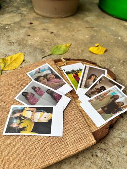 30 Rectangles Polaroids with jute Bag