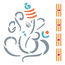 R023_Vinayagar2 Wall Stencil