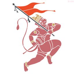 R106_Hanuman2 Wall Stencil