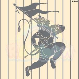 R106_Hanuman2 Wall Stencil