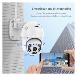 Security Camera Outdoor WiFi Security Camera 1080P & 3MP Auto Tracking Surveillance Wireless Camera CCTV White Light Security Camera