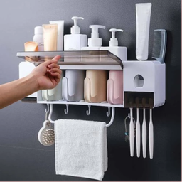4 CUP WALL MOUNTED TOOTHPASTE DISPENSER 