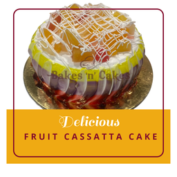 Fruit Cassatta Eggless Cake