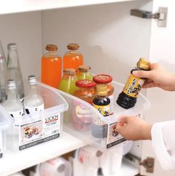 1 Pc Clear Plastic Refrigerator Food Storage Container