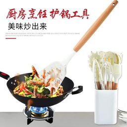 Unique white marble Silicon spoon set