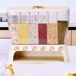 Acrylic Partitioned Rice/Cereal Dispense