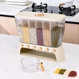Acrylic Partitioned Rice/Cereal Dispense