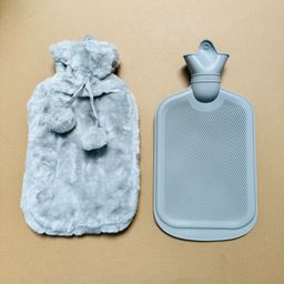 Hot Water Bottle with Fur Fleece Cover 