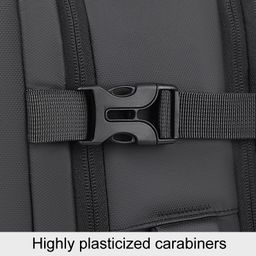 WEIXIER B724 Business Large Capacity Double-Shoulder Commuter Computer Bag Expandable Travel Backpack(Black)