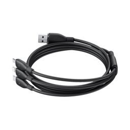Baseus 1.3m Ultra-Fast 3 in 1 3.5A Fast Charging Cable(Black)