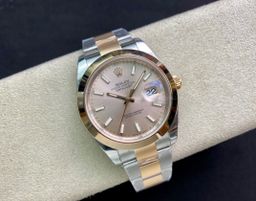 Super Clone Datejust 41 Two-Tone, Yellow Gold, Stainless Steel - Oyster / Silver dial