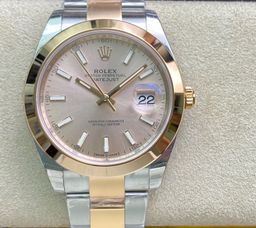 Super Clone Datejust 41 Two-Tone, Yellow Gold, Stainless Steel - Oyster / Silver dial