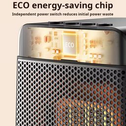 Desktop PTC Heater Dynamic Flame Light Warmer UK Plug 