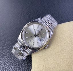 Super Clone Datejust 36 Silver Baton Dial