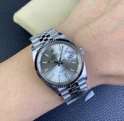 Super Clone Datejust 36 Silver Baton Dial