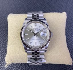 Super Clone Datejust 36 Silver Baton Dial