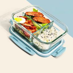3 GRID GLASS LUNCH BOX
