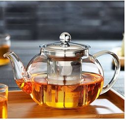 Borosilicate glass tea pot with infuser