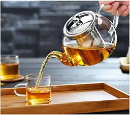 Borosilicate glass tea pot with infuser