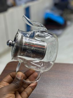 Borosilicate glass tea pot with infuser