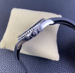 Super Clone Yacht-Master 42mm 226659 Best Edition Black Dial 3D Black Ceramic Bezel on Black Oysterflex Strap