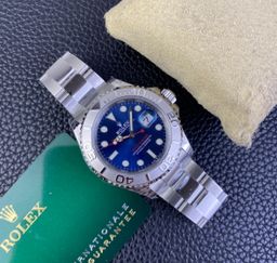Super Clone Yacht Master 126622 Blue Dial with Red Second Hand 904L Stainless Steel Case & Oyster Steel Bracelet
