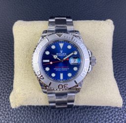 Super Clone Yacht Master 126622 Blue Dial with Red Second Hand 904L Stainless Steel Case & Oyster Steel Bracelet
