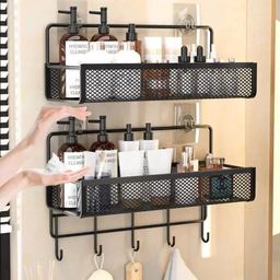 2pc set Portable Hanging Wall-mounted Storage Rack