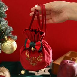 Christmas Velvet candy bag
