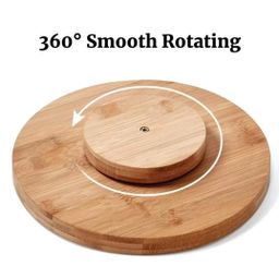 Single layer Bamboo rotating spice rack