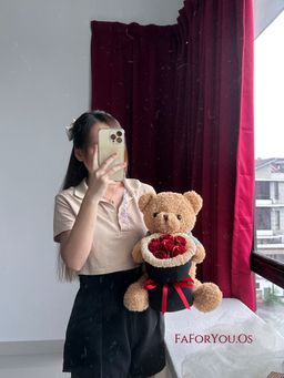 50cm Bear Graduation Round Bouquet