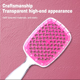 Fluffy Modeling Comb Mesh Comb Hairdressing Hair Smoothing Honeycomb Comb Plastic Massage Comb Dry And Wet Hollow Comb