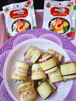 ဇလုံကြီး_ပုစွန်ခရမ်းချဥ်သီးငပိချက် 