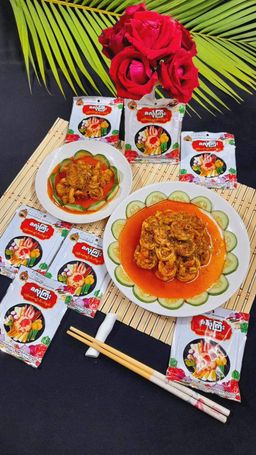 ဇလုံကြီး_ပုစွန်ခရမ်းချဥ်သီးငပိချက် 