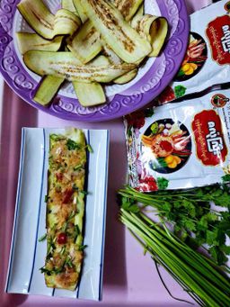 ဇလုံကြီး_ပုစွန်ခရမ်းချဥ်သီးငပိချက် 