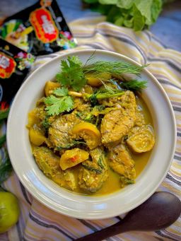 ဇလုံကြီး_ငါးရွှေငရုတ်သီးရခိုင်ချက် 