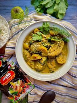 ဇလုံကြီး_ငါးရွှေငရုတ်သီးရခိုင်ချက် 