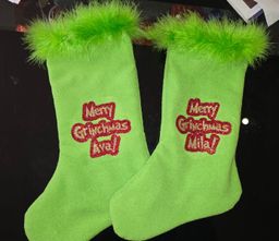 Grinchmas 💚🎄Sock 🧦 + 3D printed Gingerbread 🫚 man