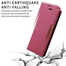 For iPhone 16 Pro Max GQUTROBE G01 RFID Anti-theft Leather Phone Case Red