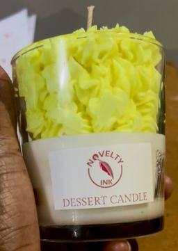 Lemon dessert candle