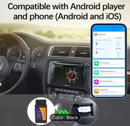 Compact OBD2 Car Diagnostic Scanner - USB Powered, No Battery Required