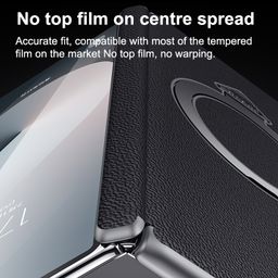 For Samsung Galaxy Z Fold 5 SULADA Top Grain Leather MagSafe Magnetic Holder Phone Case(Brown)