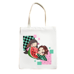 [PRE-ORDER] Tanjiro x Nezuko Totebag (Demon Slayer Edition) - WHITE