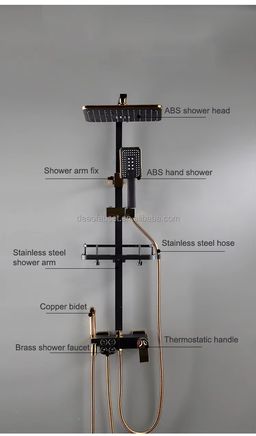 Ensemble robinet chaud froid salle de bain, robinet thermostatique ensemble de douche
