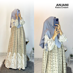 Dress Anjani Pita Rayon Diamond Set Hijab - All Size